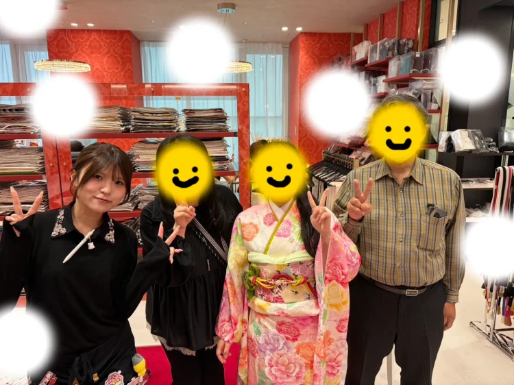 成人式　前撮り　梅田　袴　キュート　かわいい　ピンク　イマドキ　淡色　タカゼン　撮影