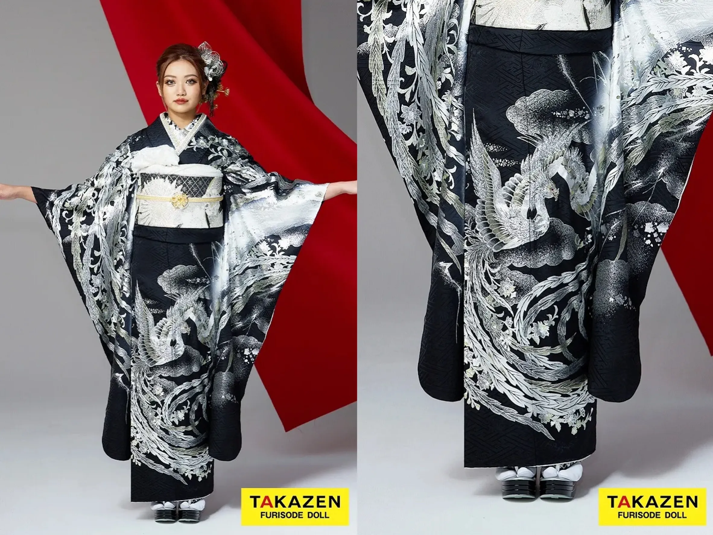 【TAKAZEN奈良店】26日♡鳳凰がとっても目立つ！！ギラギラでカッコいいシルバーのジャパンモードお振袖をご紹介いたします♡