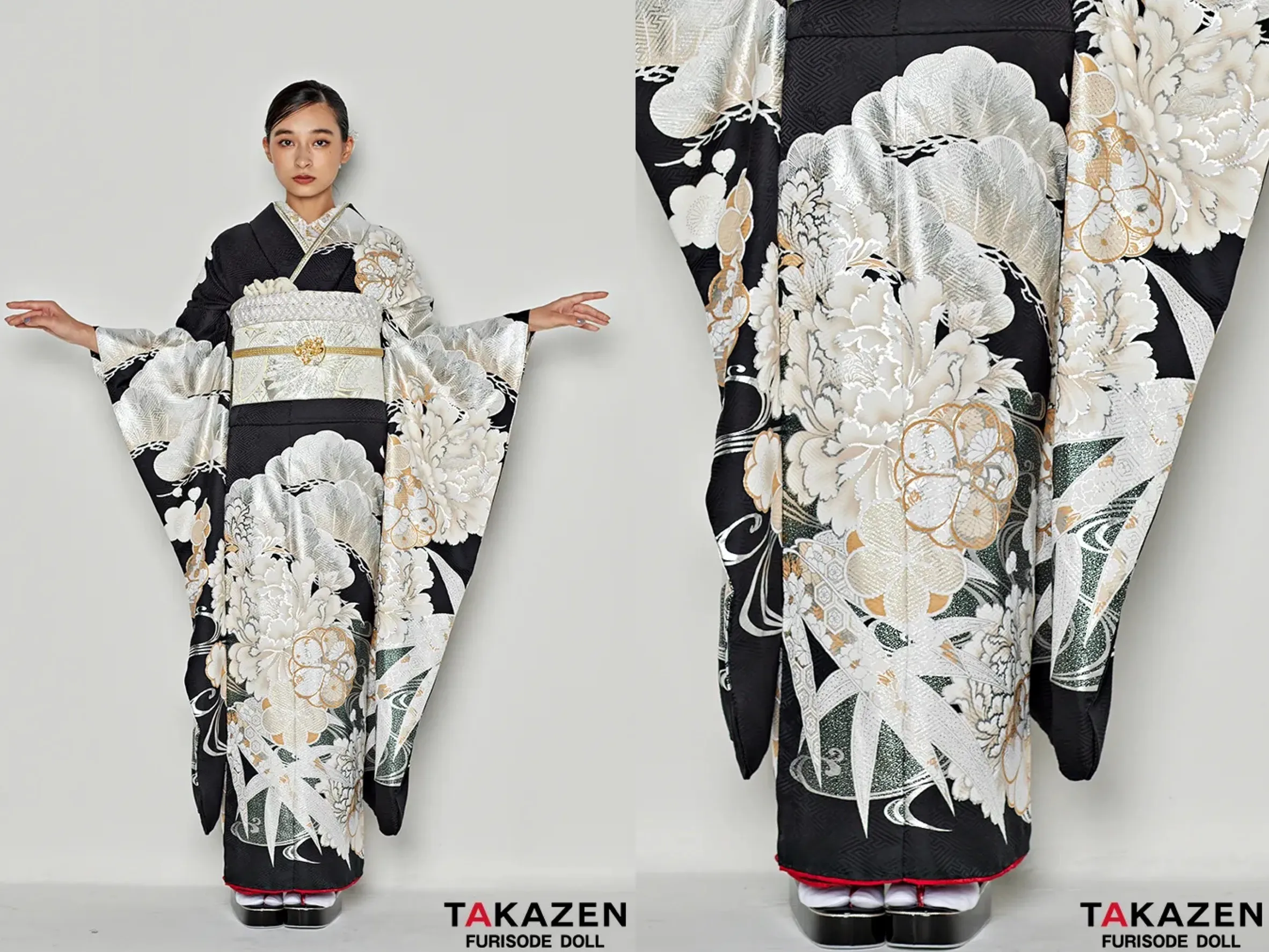 振袖　レンタル　奈良　粋古典　黒/黒ベース　吉祥文様　大人っぽい　渋い　かっこいい　シック