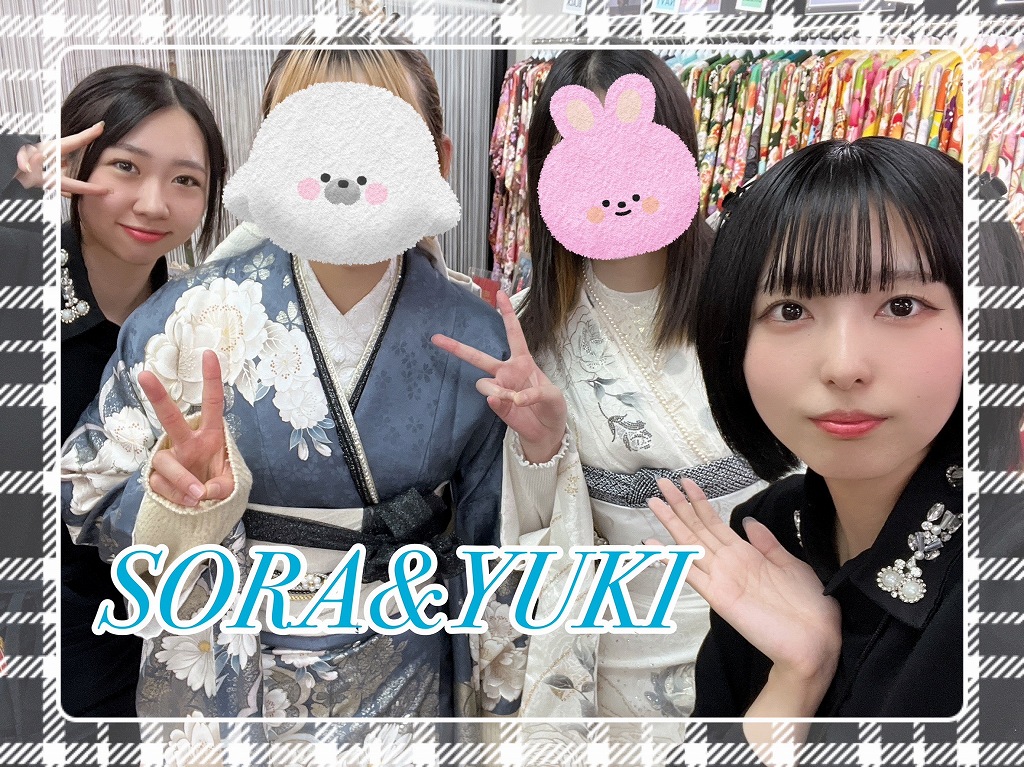 【TAKAZEN奈良】13日♡奈良市からお越しの綺麗な青色の古典お振袖とTAKAZENオリジナルシャネルカラー白のお振袖に決定したお振袖姫ちゃん達♡