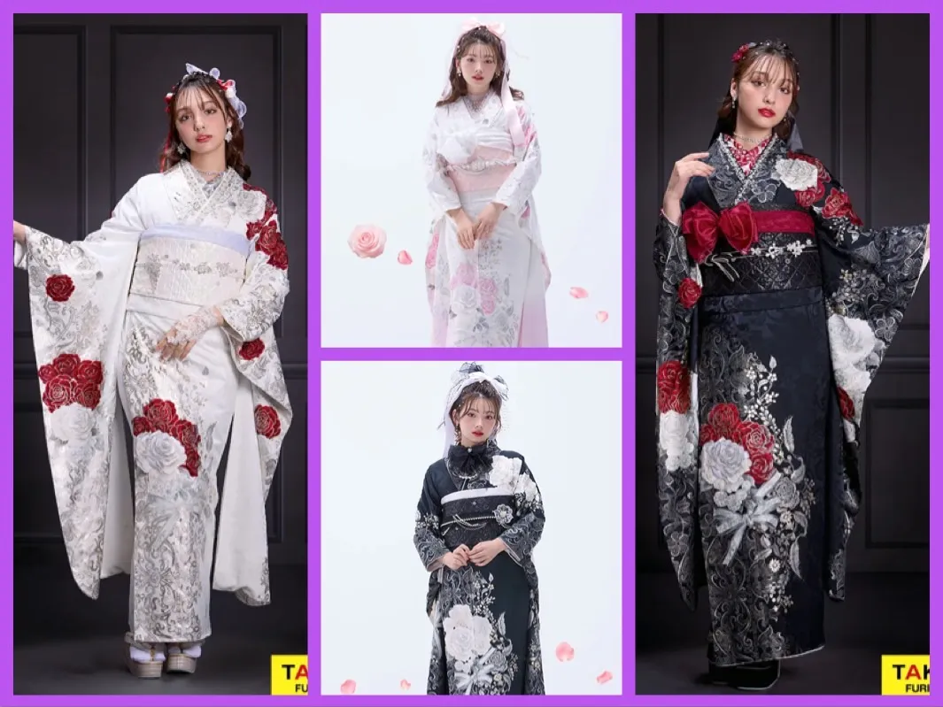成人式　振袖レンタル　TAKAZENオリジナル　HEPBURN　キラキラ　大阪　堺　ROSE