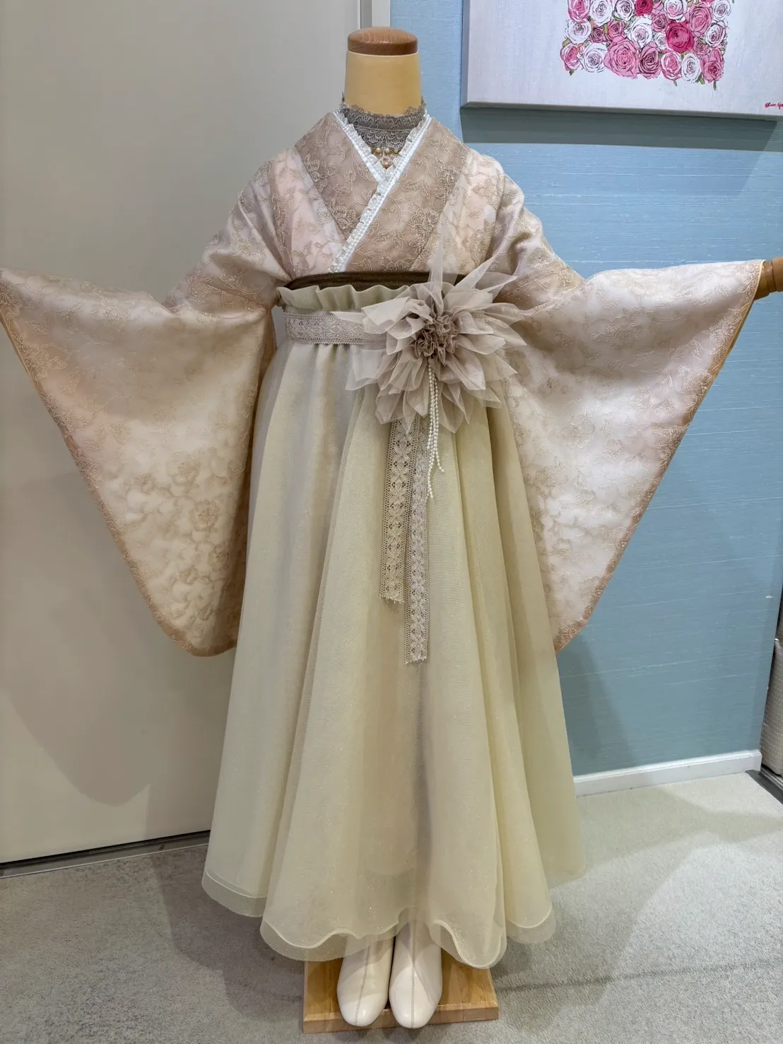 卒業式　袴　大阪　堺　TAKAZEN堺店　袴レンタル　くすみカラー　ドレス袴