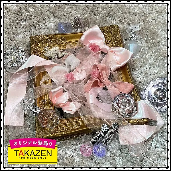 振袖レンタル　トレンドリボンヘアアクセサリー　ピンク　パステルカラー　パール　カスミソウ　バラ髪飾り　使いやすい　オシャレな成人式卒業式髪飾り通販