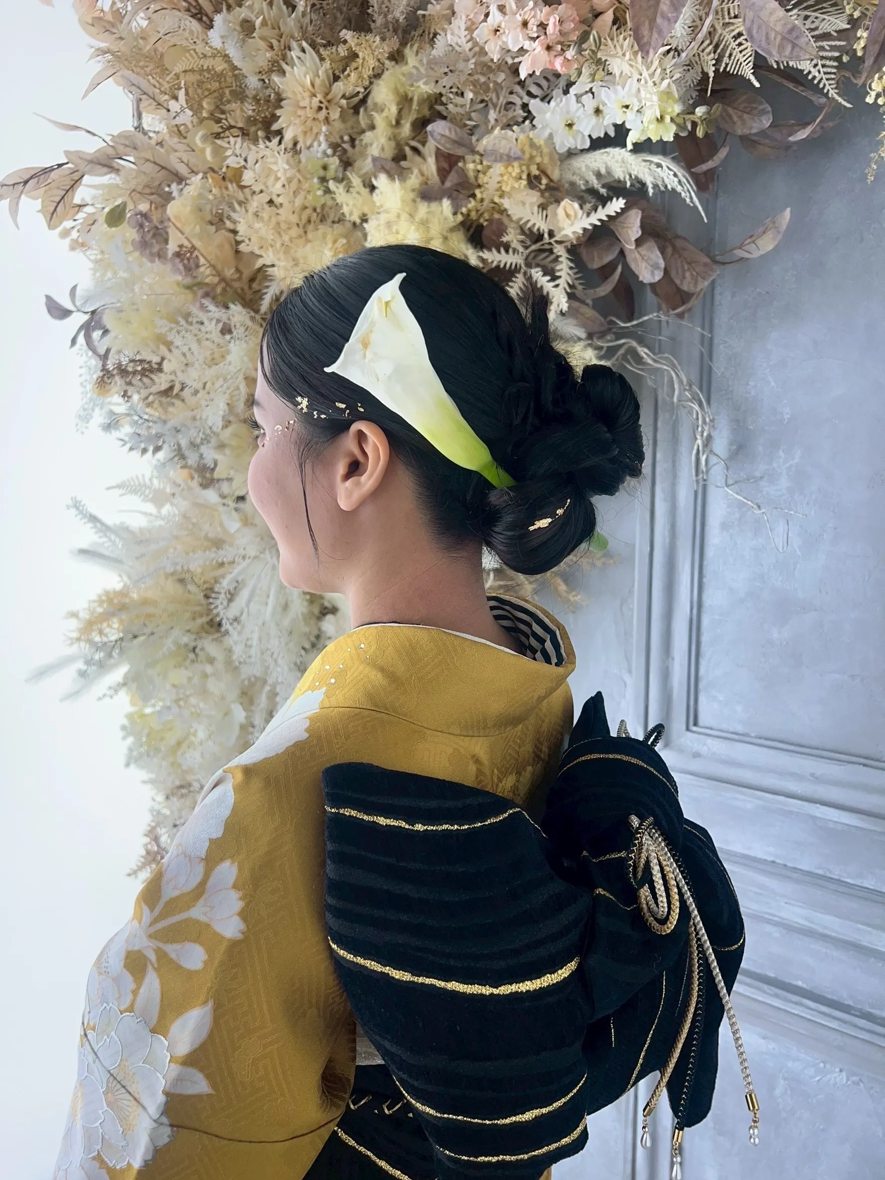 成人式　前撮り　梅田　袴　くすみカラー　かわいい　イマドキ　淡色　古典　タカゼン　撮影