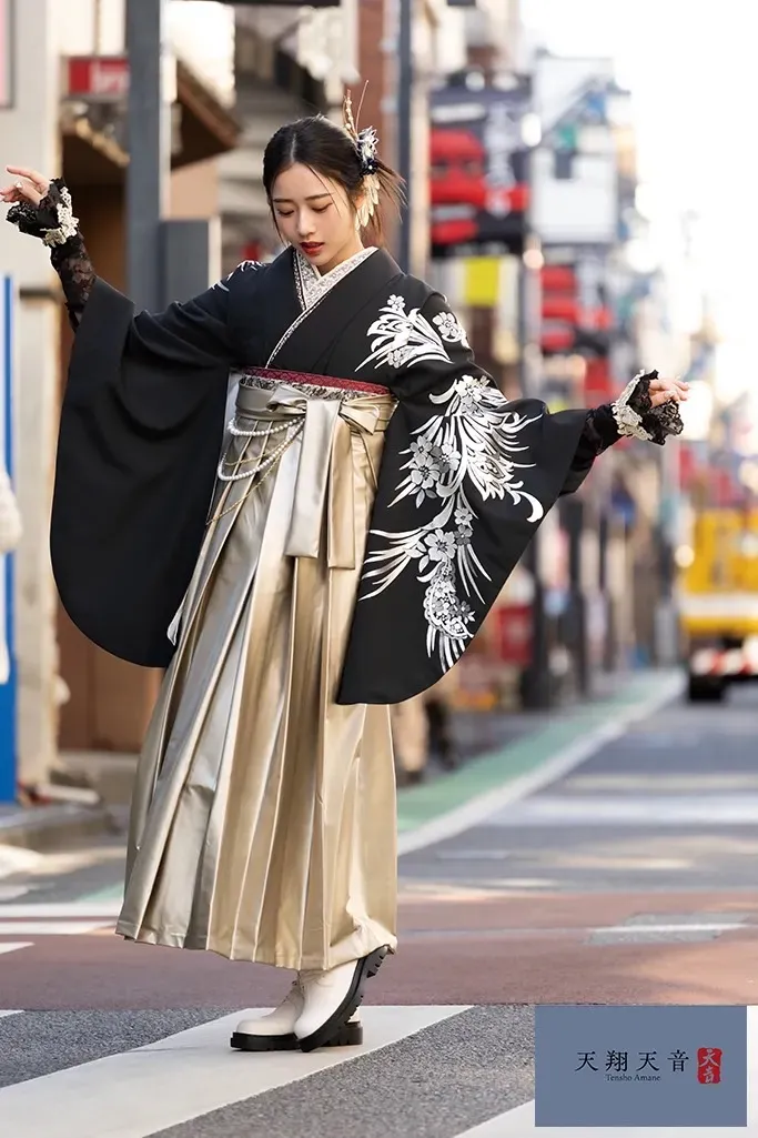 TAKAZEN　堺　卒業式　袴　黒　クール　かっこいい