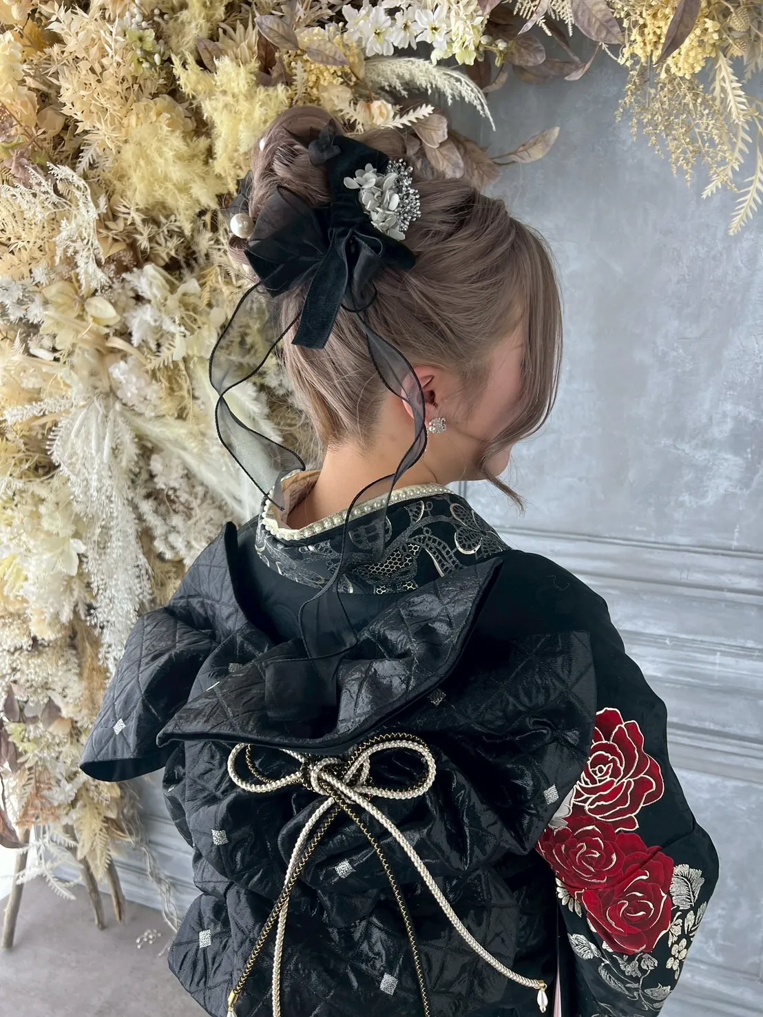 成人式　前撮り　梅田　袴　くすみカラー　かわいい　イマドキ　淡色　古典　タカゼン　撮影