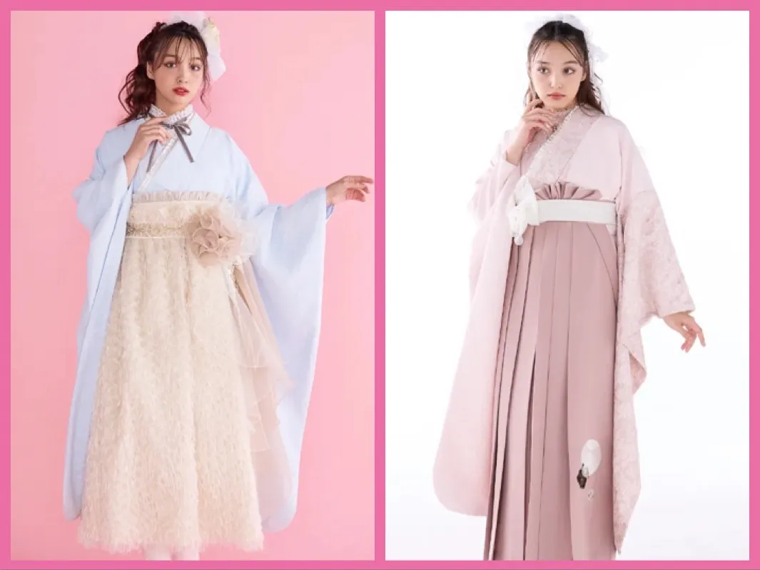 卒業式　袴　大阪　堺　TAKAZEN堺店　袴レンタル　キュート　ガーリー