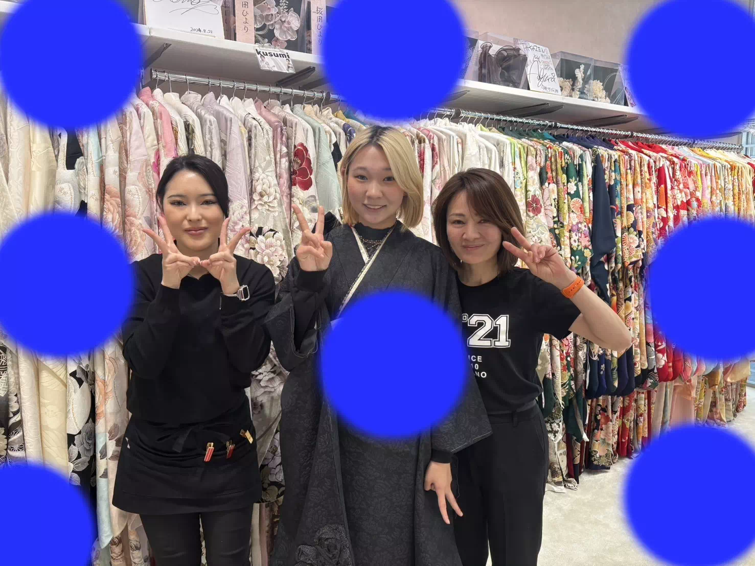 TAKAZEN神戸旧居留地店　前撮り撮影会　イマドキ　カワイイ　コディネート　振袖　レンタル　黒　