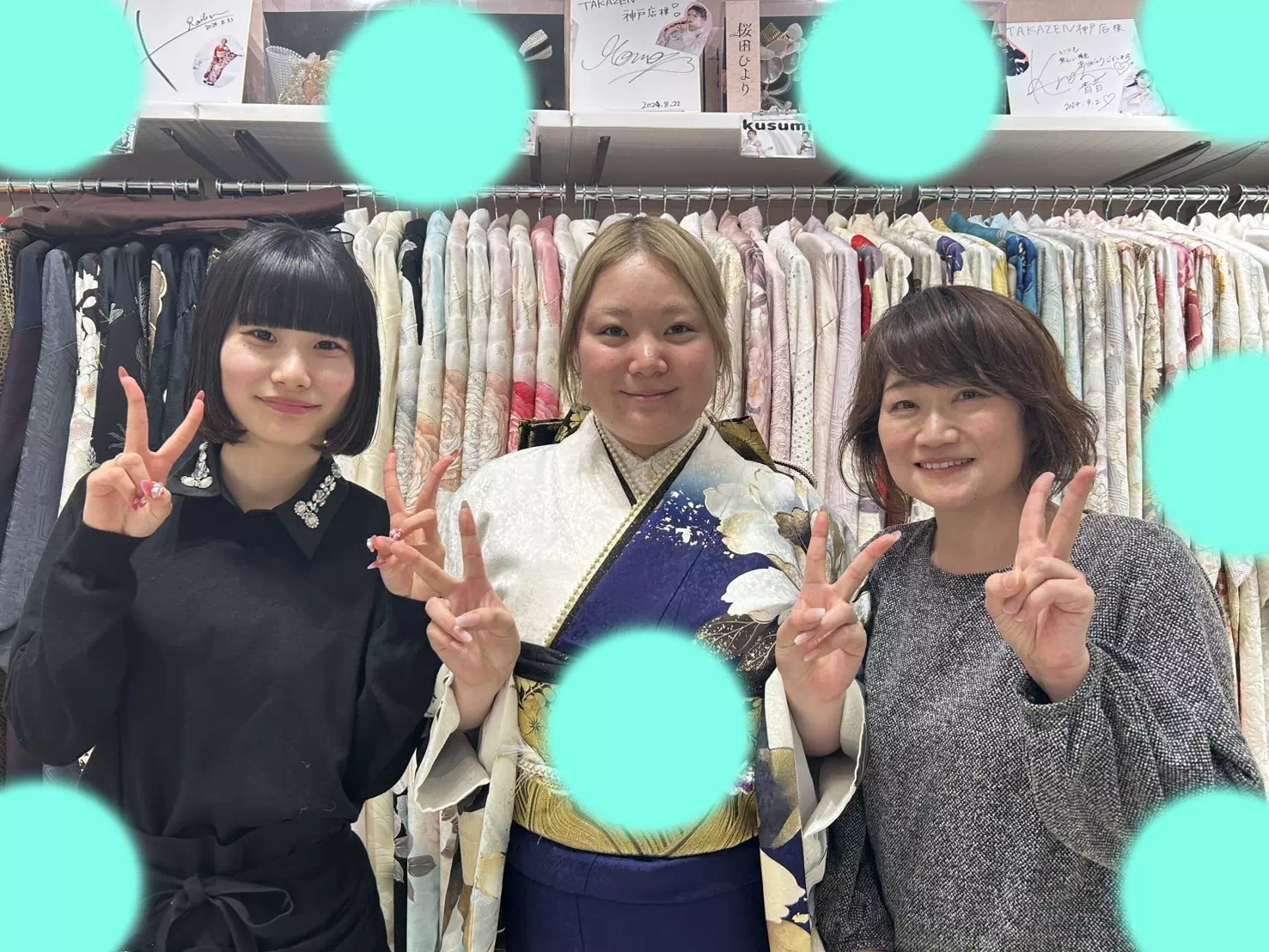 TAKAZEN神戸店　前撮り撮影会　イマドキ　カワイイ　コディネート　振袖　レンタル　袴　
