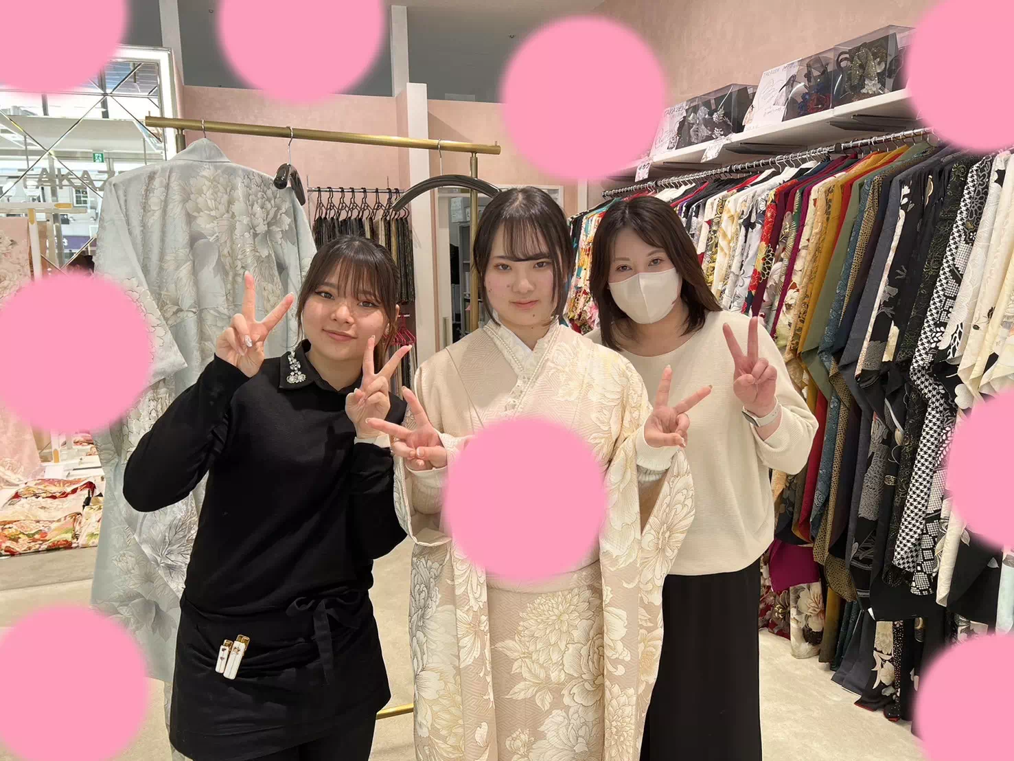 TAKAZEN神戸店　前撮り撮影会　イマドキ　カワイイ　コディネート　振袖　レンタル　袴　