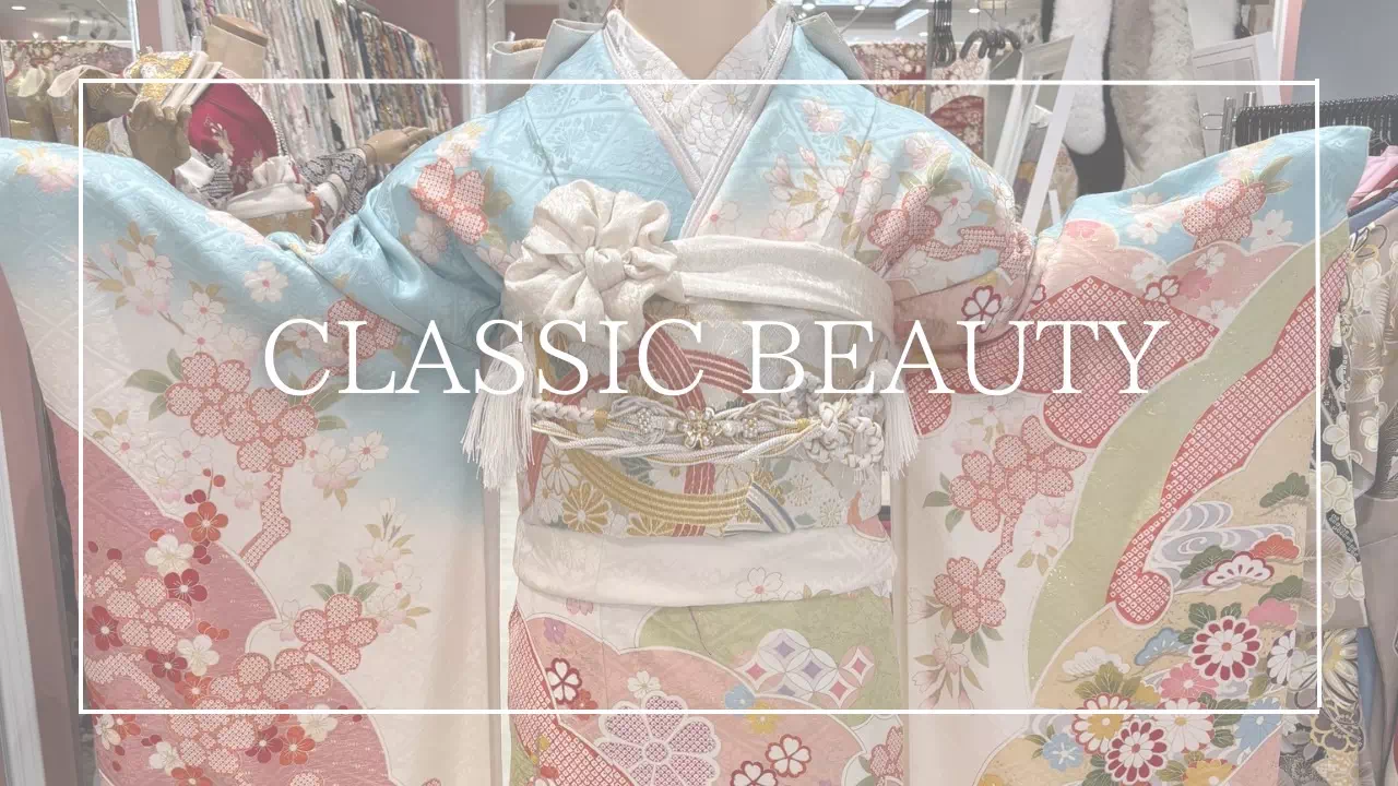 【TAKAZEN姫路店】♡7日　2026年成人の方必見！水色の花柄がいっぱいの華やかで可愛い王道古典柄お振袖の紹介♡