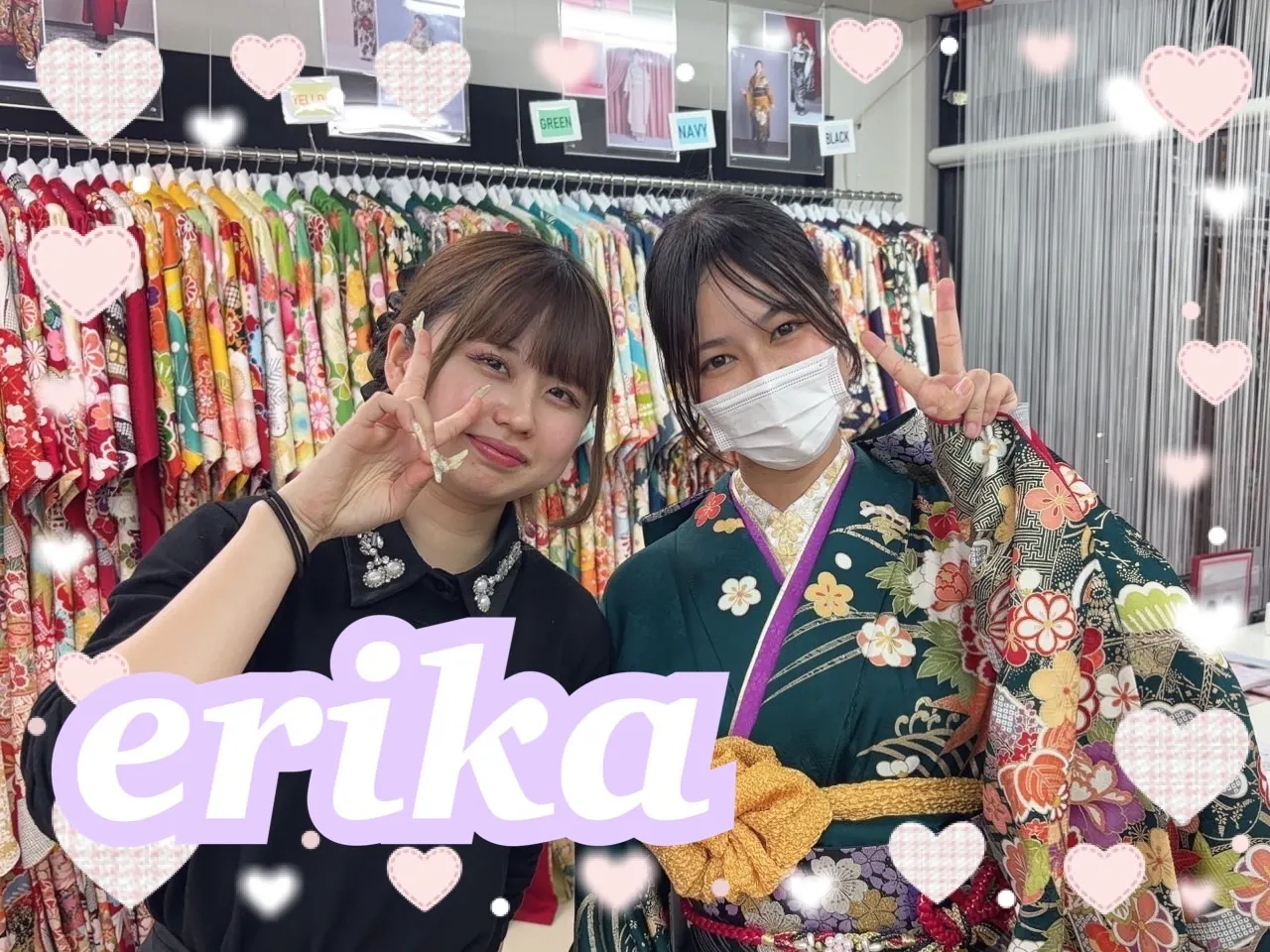 前撮り　撮影会　振袖　レンタル　奈良　きれい　かわいい　くすみ　ガーリー　古典　イマドキ