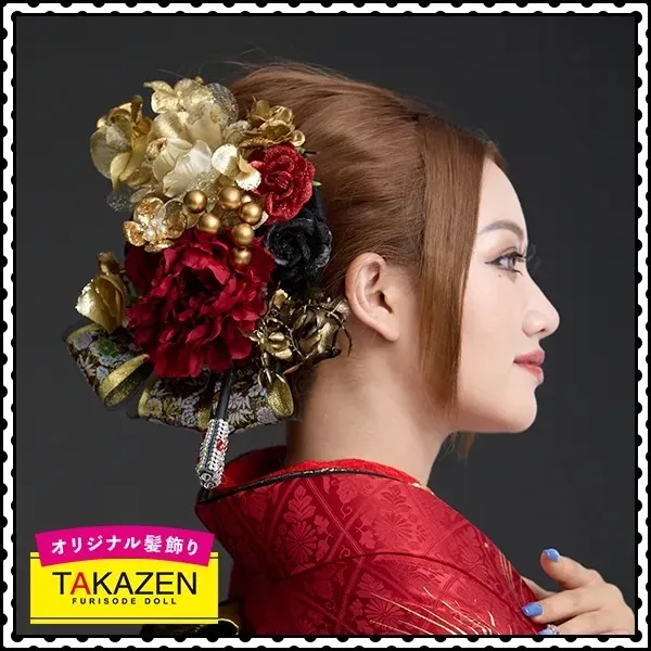 TAKAZEN　タカゼン　成人式振袖レンタル　髪飾り　キラキラ　豪華　モード　派手
