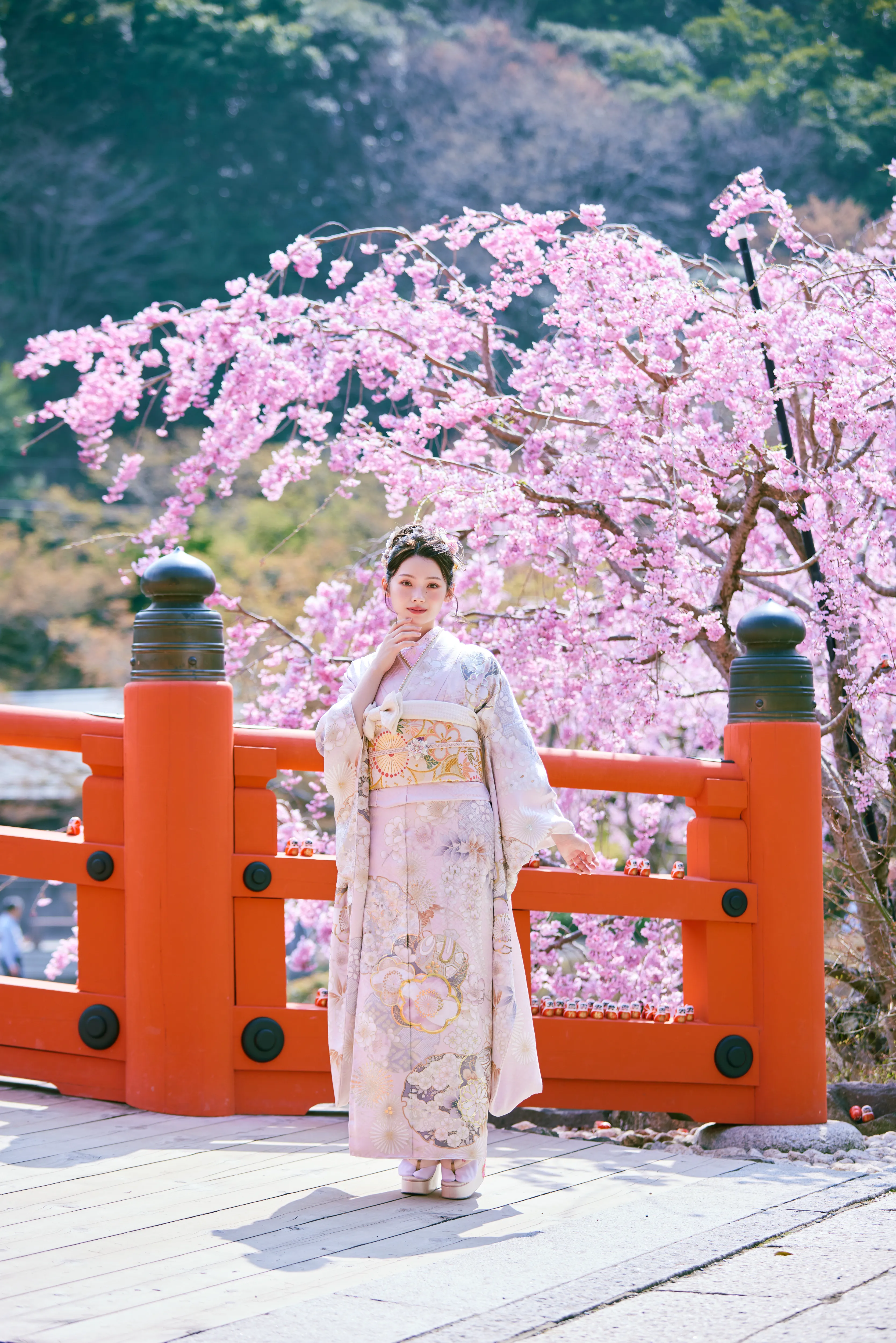 成人式　前撮り　梅田　袴　くすみカラー　かわいい　イマドキ　淡色　古典　タカゼン　撮影