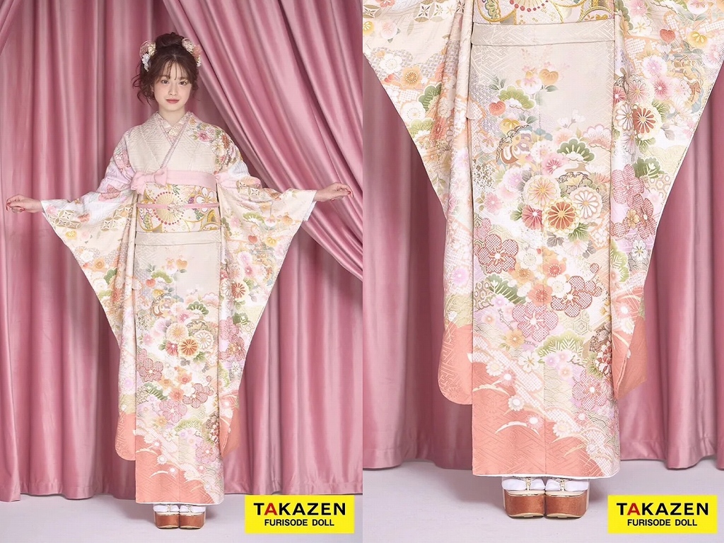 【TAKAZEN奈良店】19日♡上品でかわいい♪イマドキくすみカラー古典柄お振袖をご紹介♡