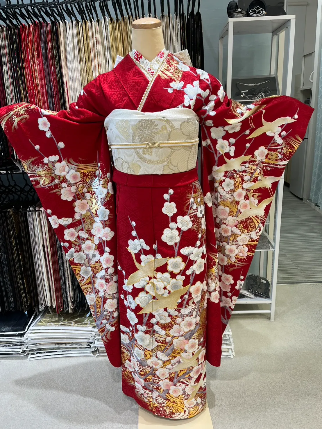 TAKAZEN　タカゼン　振袖レンタル　古典　赤