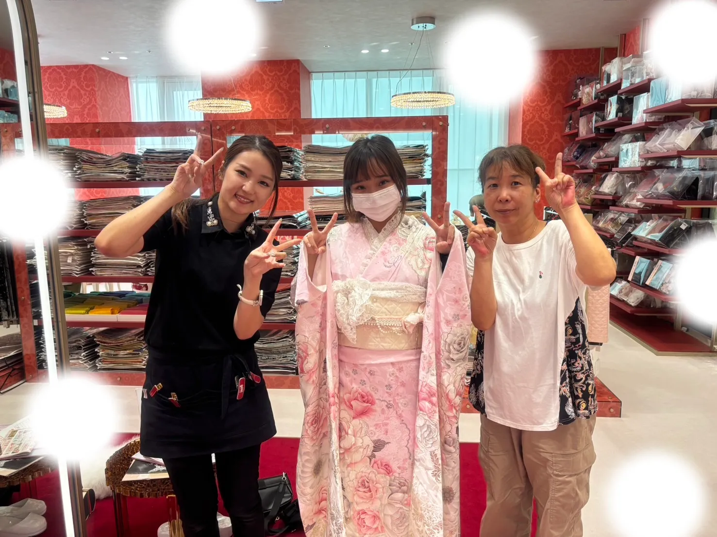 成人式　前撮り　梅田　袴　くすみカラー　かわいい　イマドキ　淡色　ピンク　タカゼン　撮影