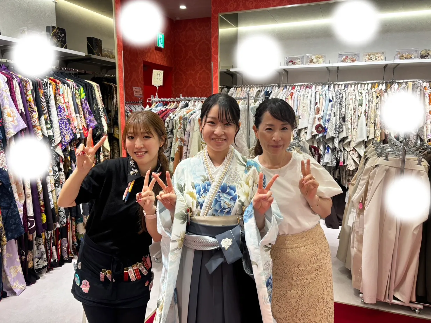 成人式　前撮り　梅田　袴　青