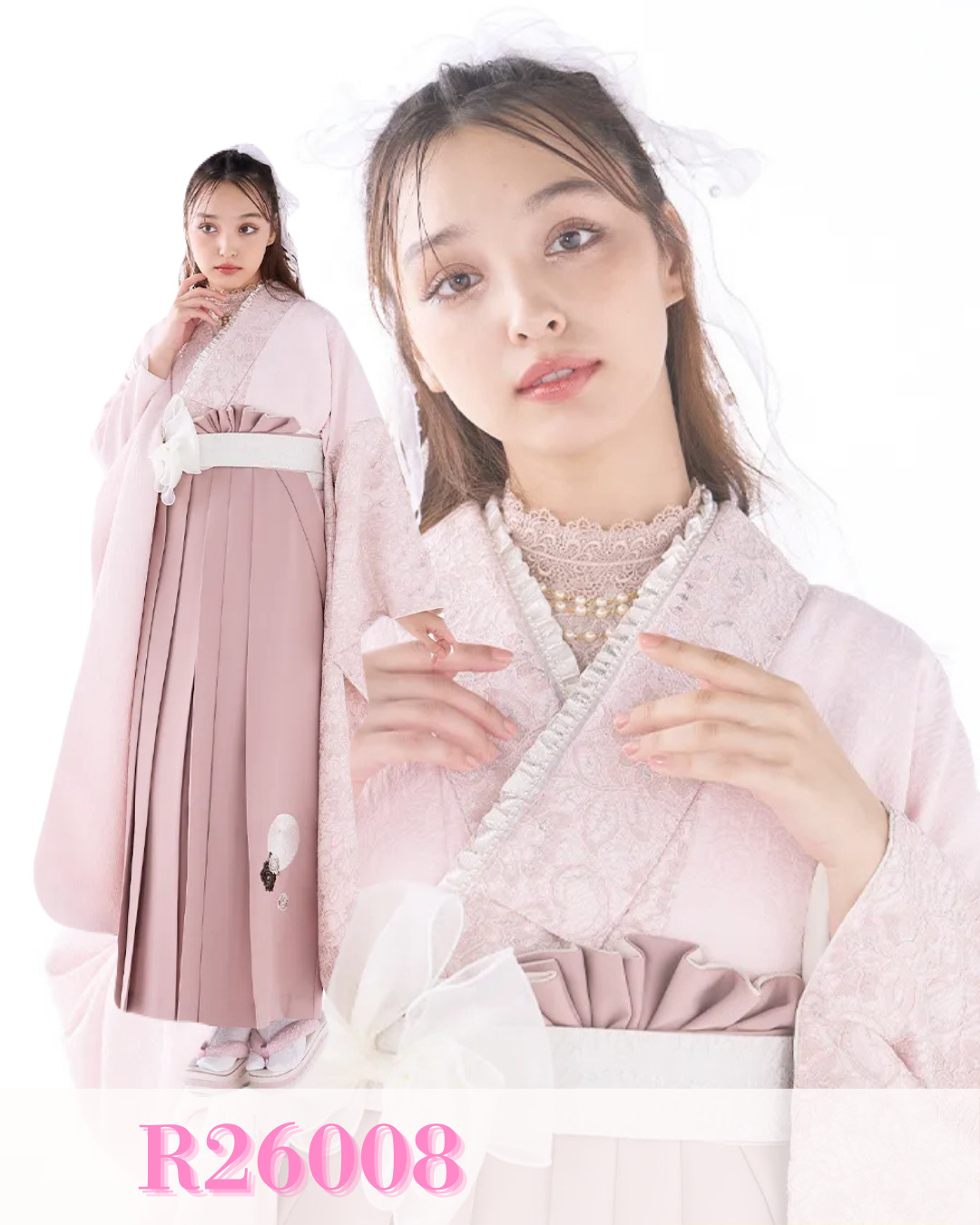 キュート＆ガーリー　ピンク　レース/ジャガード生地　ラブリー　かわいい　量産型　ゆめかわいい　香川るな【通販可】R26008