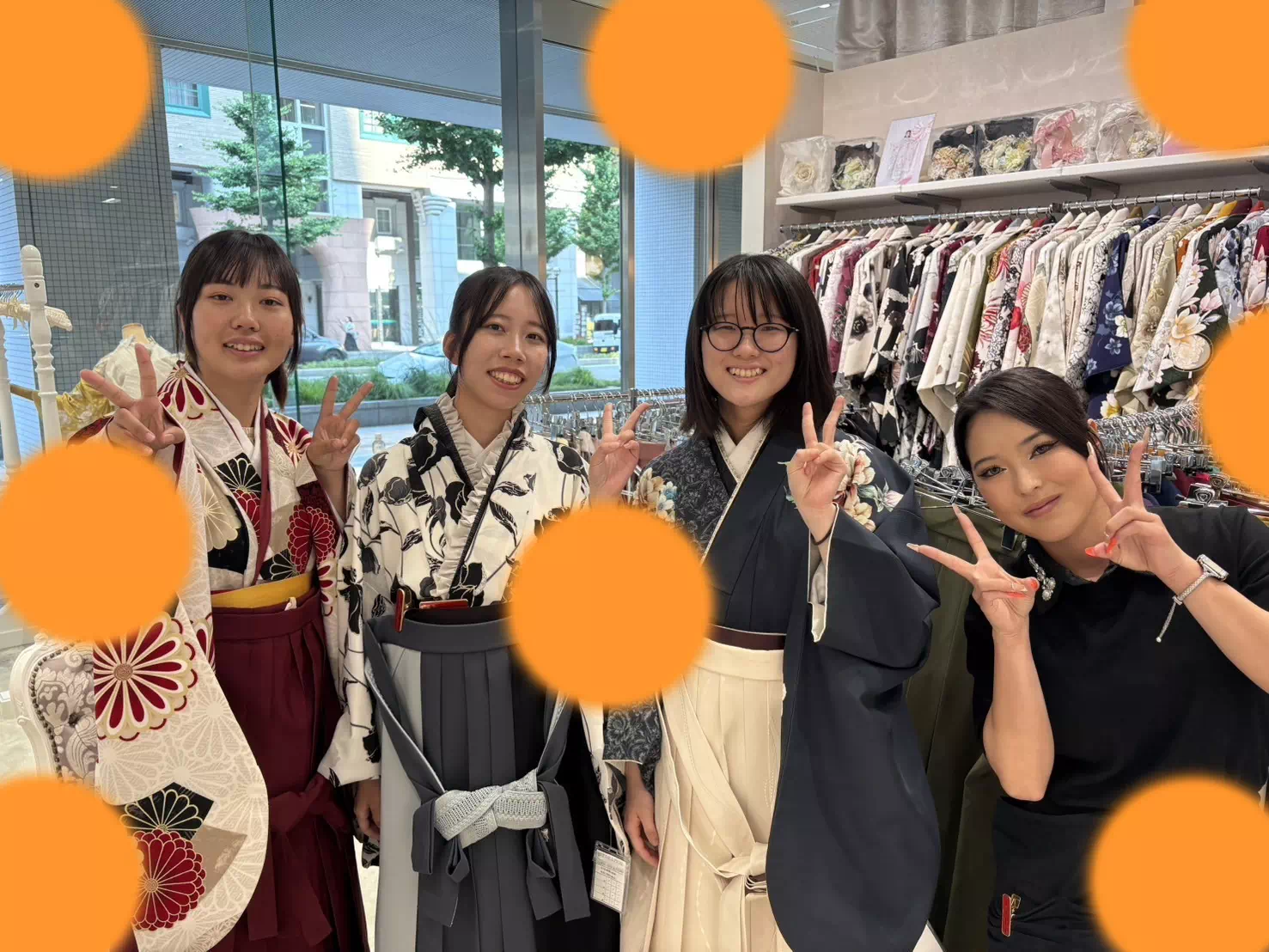 TAKAZEN神戸店　前撮り撮影会　イマドキ　カワイイ　コディネート　振袖　レンタル　袴　
