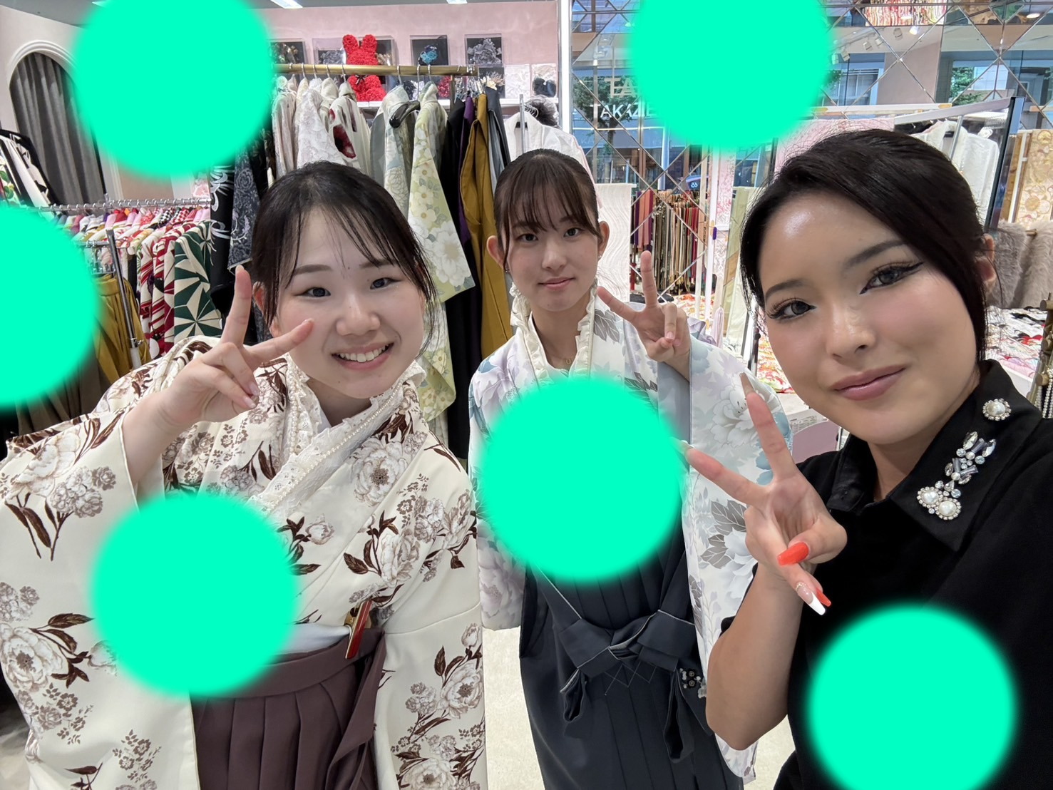 TAKAZEN神戸店　前撮り撮影会　イマドキ　カワイイ　コディネート　振袖　レンタル　袴　
