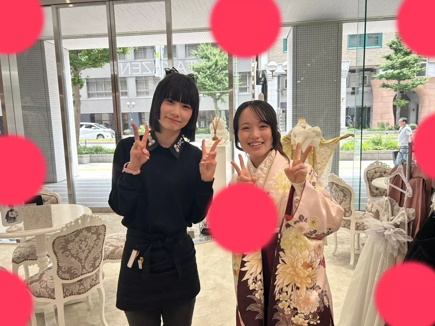 TAKAZEN神戸店　前撮り撮影会　イマドキ　カワイイ　コディネート　振袖　レンタル　袴　