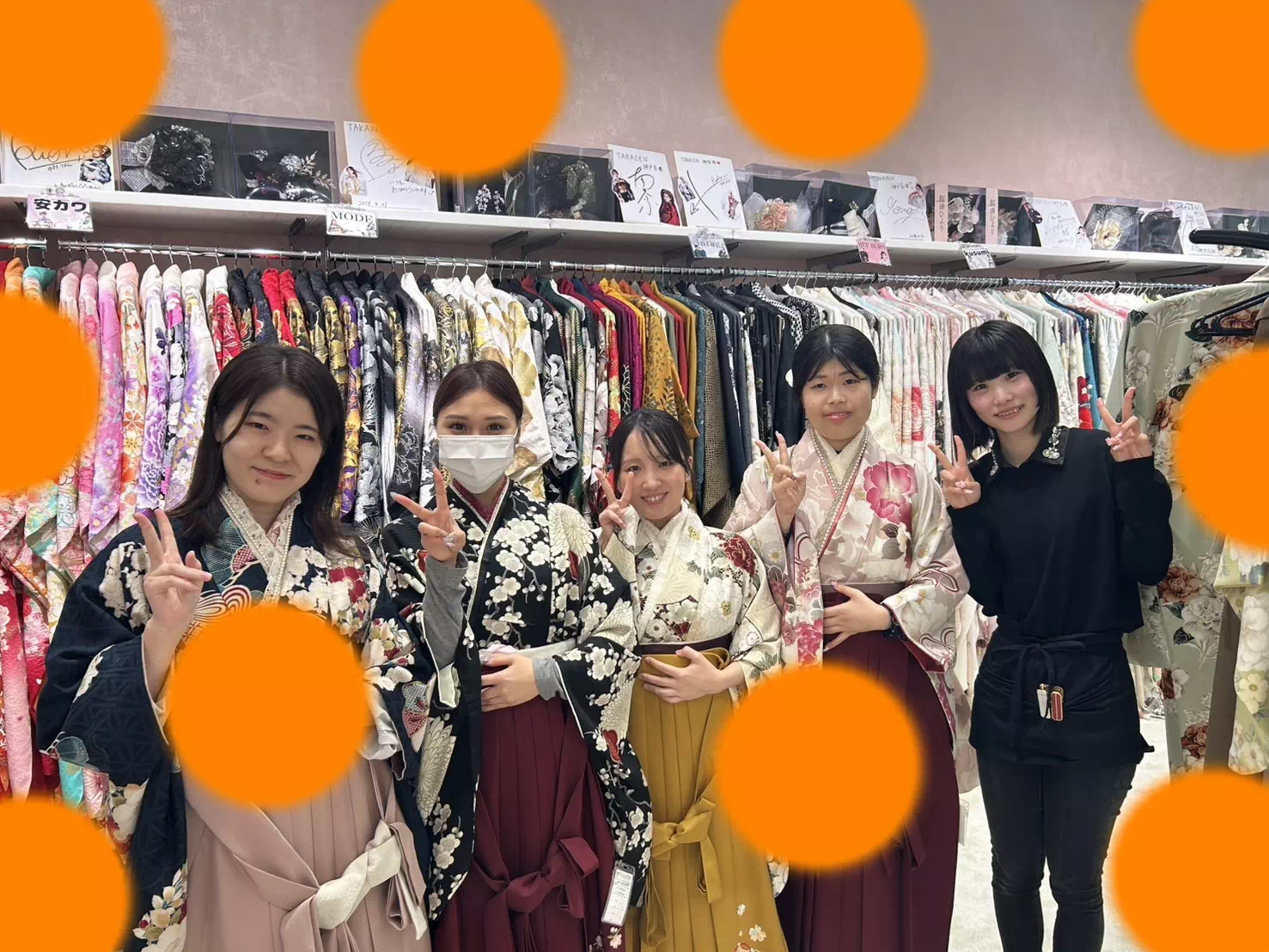 【TAKAZEN神戸旧居留地店】♡14日　お友達4人のカワイイ軍団♡イマドキコーデで目立つこと間違いなしの袴姫ちゃん♡