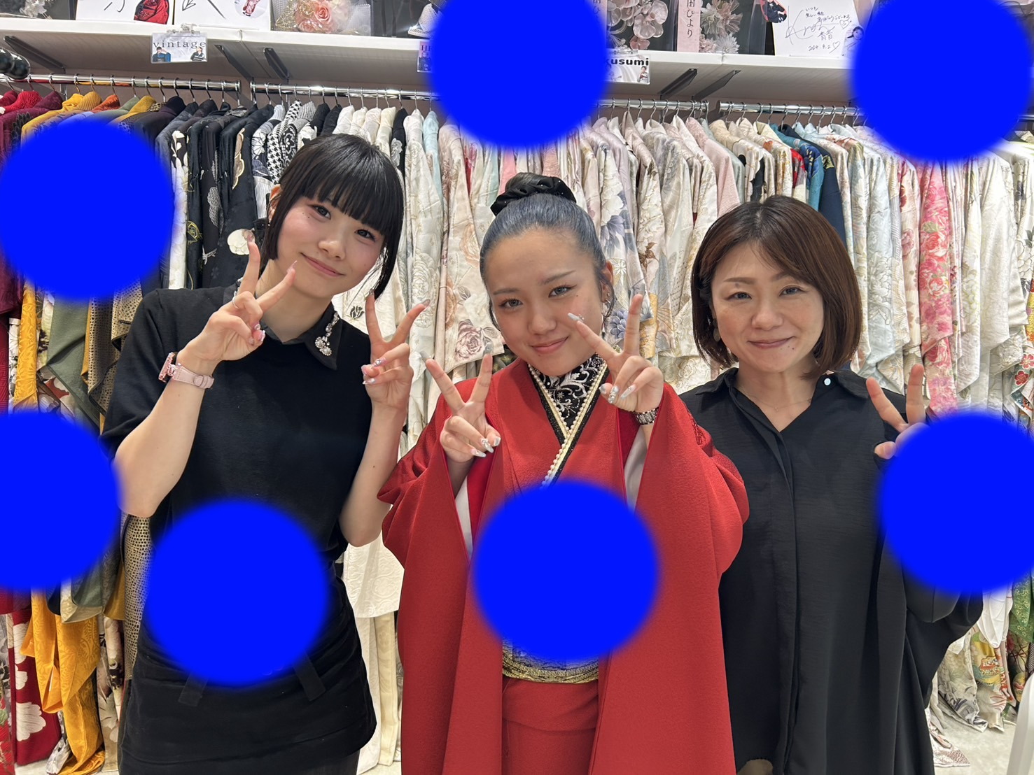 【TAKAZEN神戸旧居留地店】♡22日　大人気の赤無地かっこいいヴィンテージスタイルの2027年成人の姫ちゃん♡