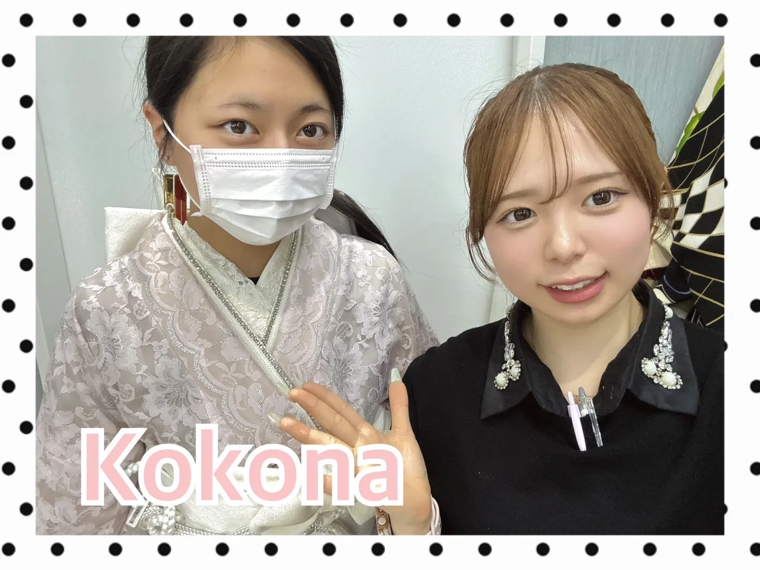 振袖レンタル　奈良　橿原　かわいい　おしゃれ　個性派　かわいい　かっこいい　くすみ　イマドキ　玉城ティナ×紅一点ブランド袴　レトロモダン　白地/黒/モノトーン　花柄　大人っぽい【通販可】R25059