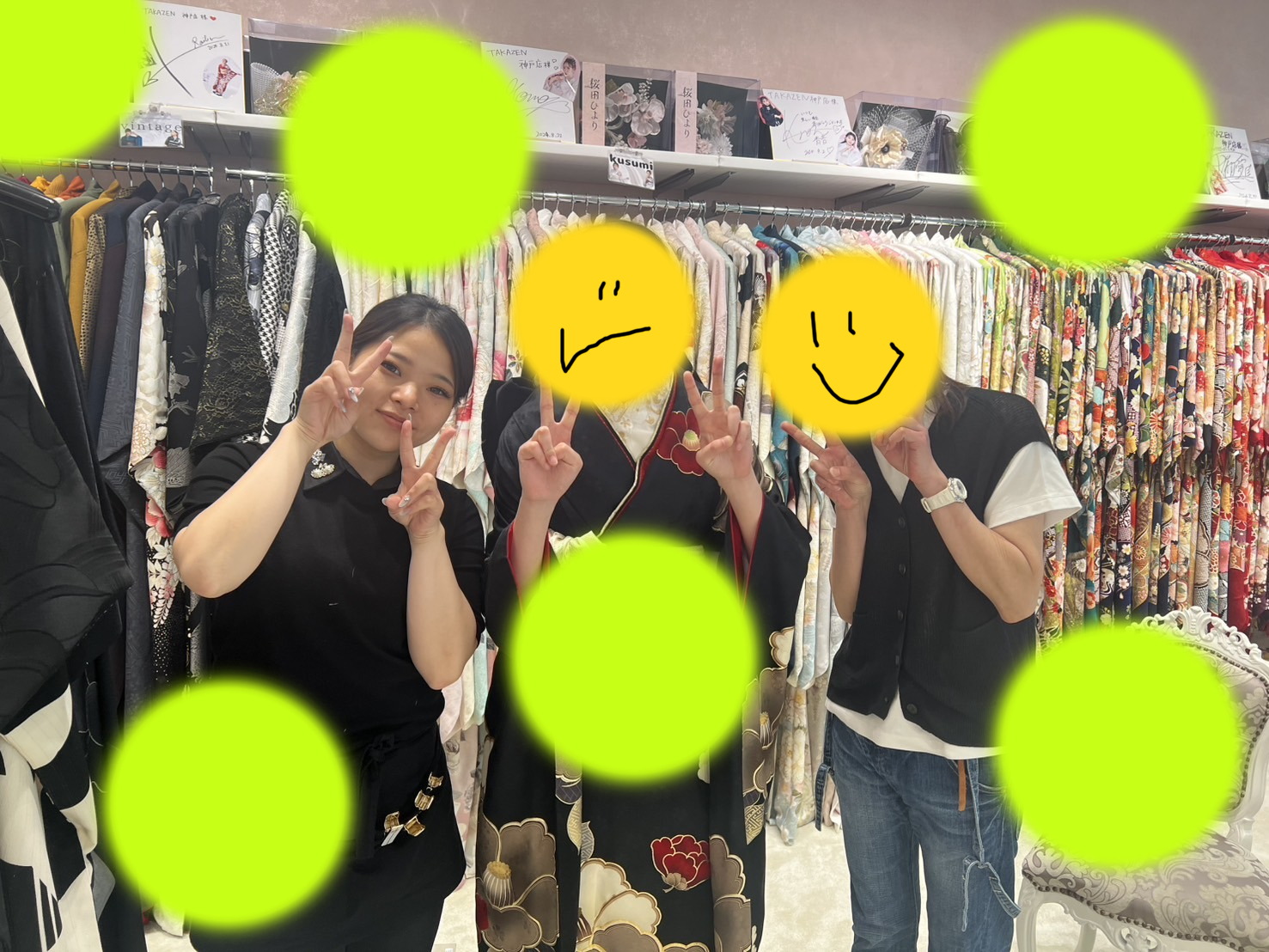 TAKAZEN神戸店　前撮り撮影会　イマドキ　カワイイ　コディネート　振袖　レンタル　袴　