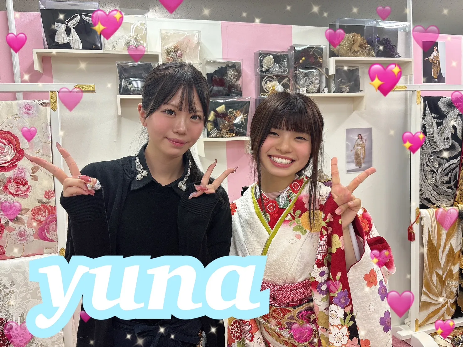 【TAKAZEN奈良店】14日♡奈良市からお越しの2027年成人の王道可愛い古典柄お振袖姫ちゃん&2026年卒業のカッコかわいいモード袴姫ちゃん♡