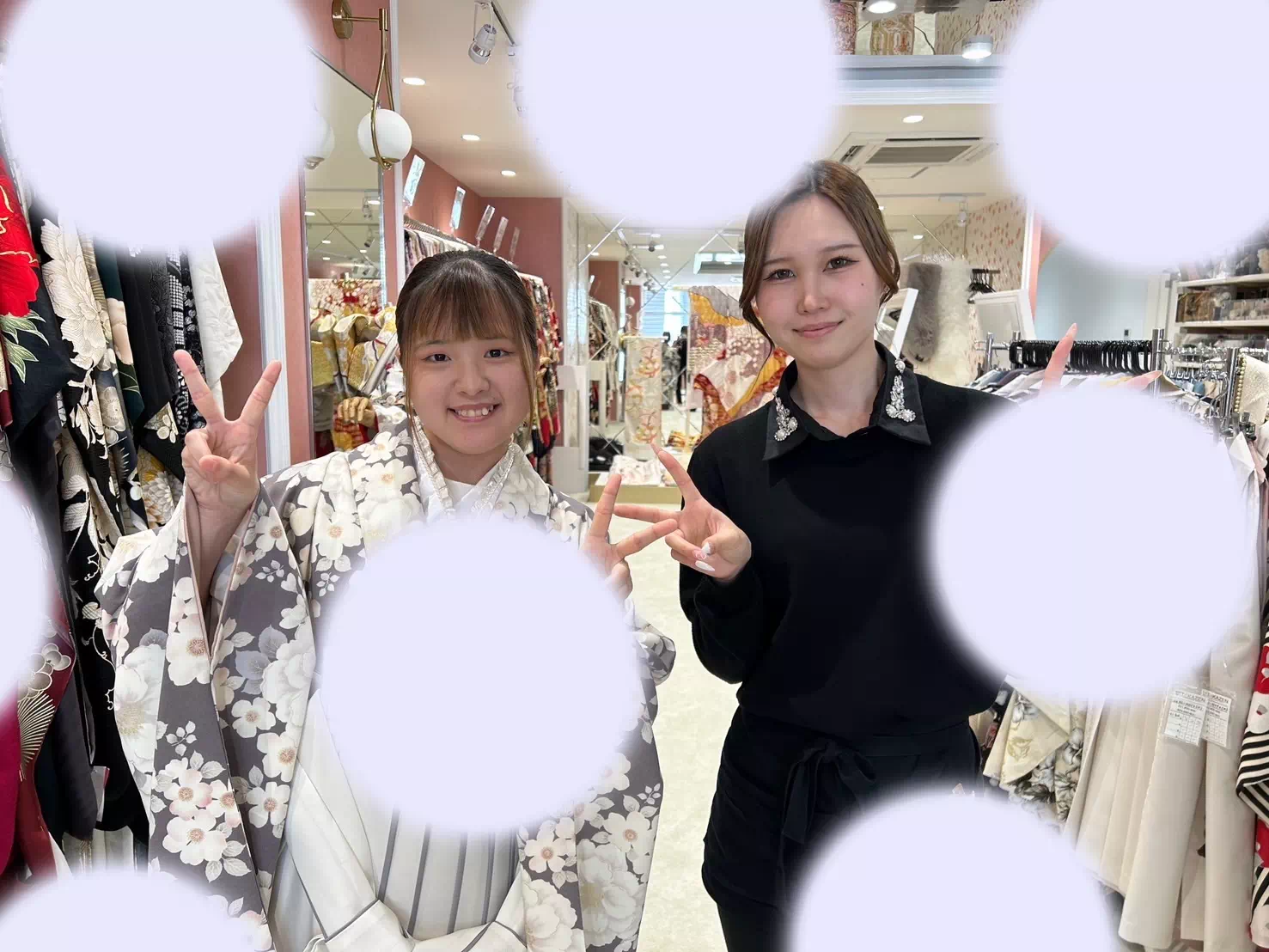 TAKAZEN姫路店　姫路市　成人式　卒業式　袴　振袖　イマドキ振袖　キラキラ　くすみカラー　淡い　寒色