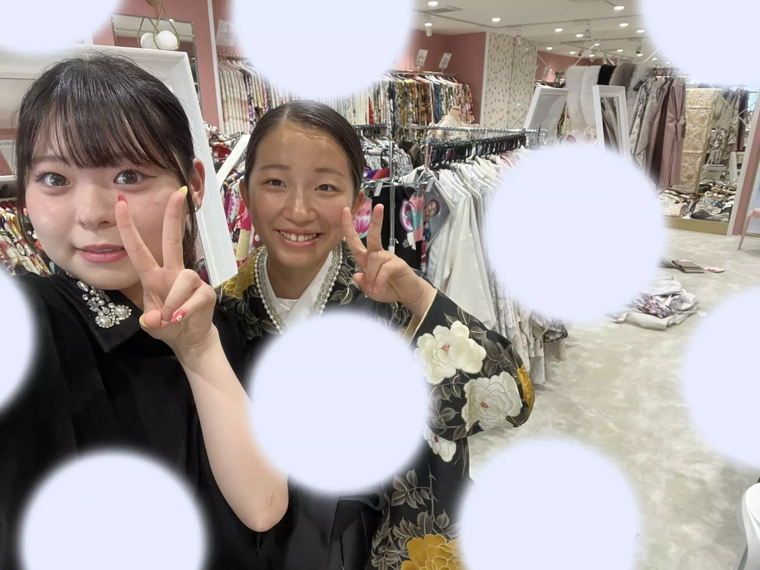 TAKAZEN姫路店　姫路市　卒業式　袴　チェック　チョーカー　リボン　黒　