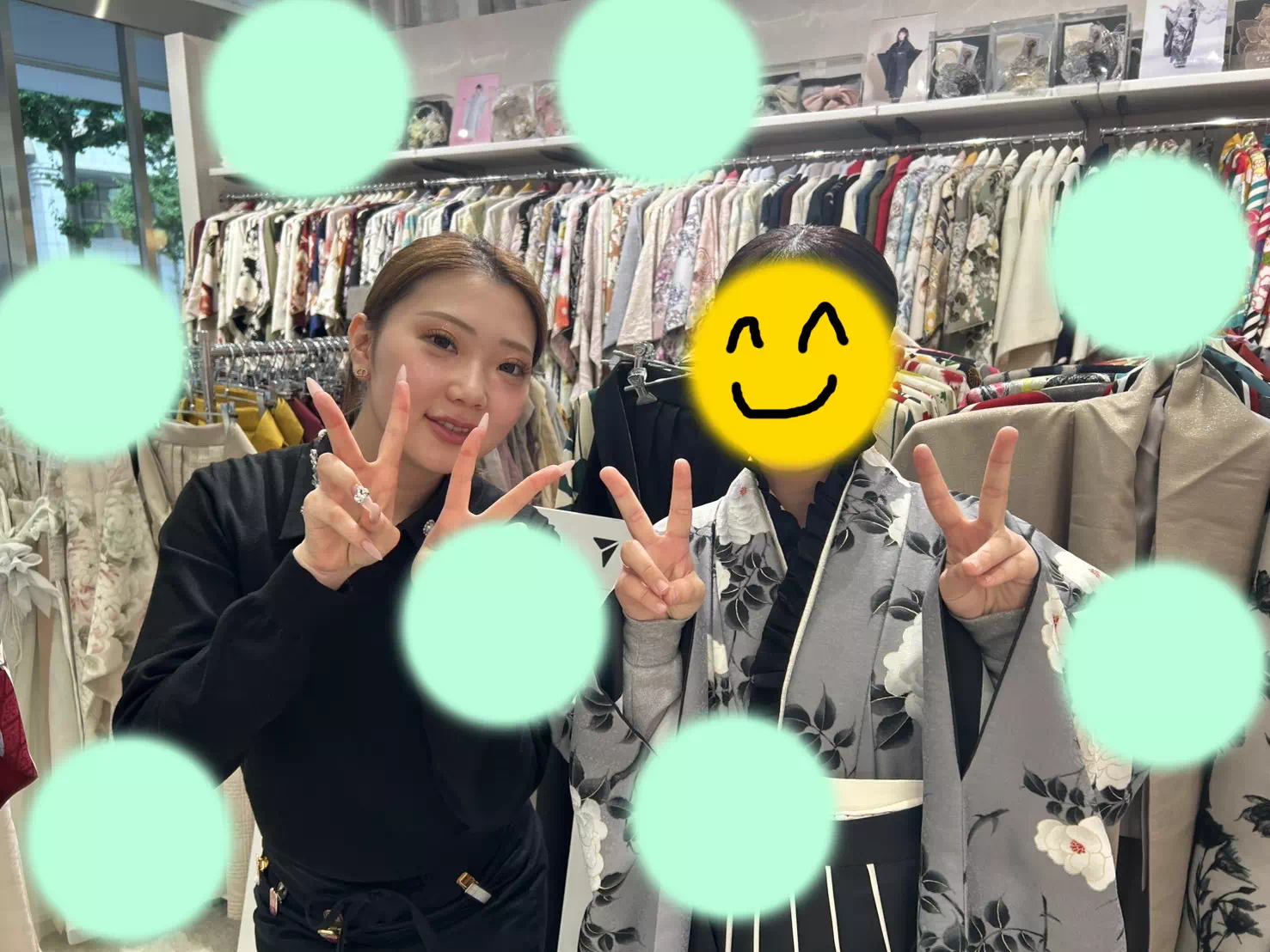 TAKAZEN神戸旧居留地店　前撮り撮影会　イマドキ　カワイイ　コディネート　振袖　レンタル　袴　