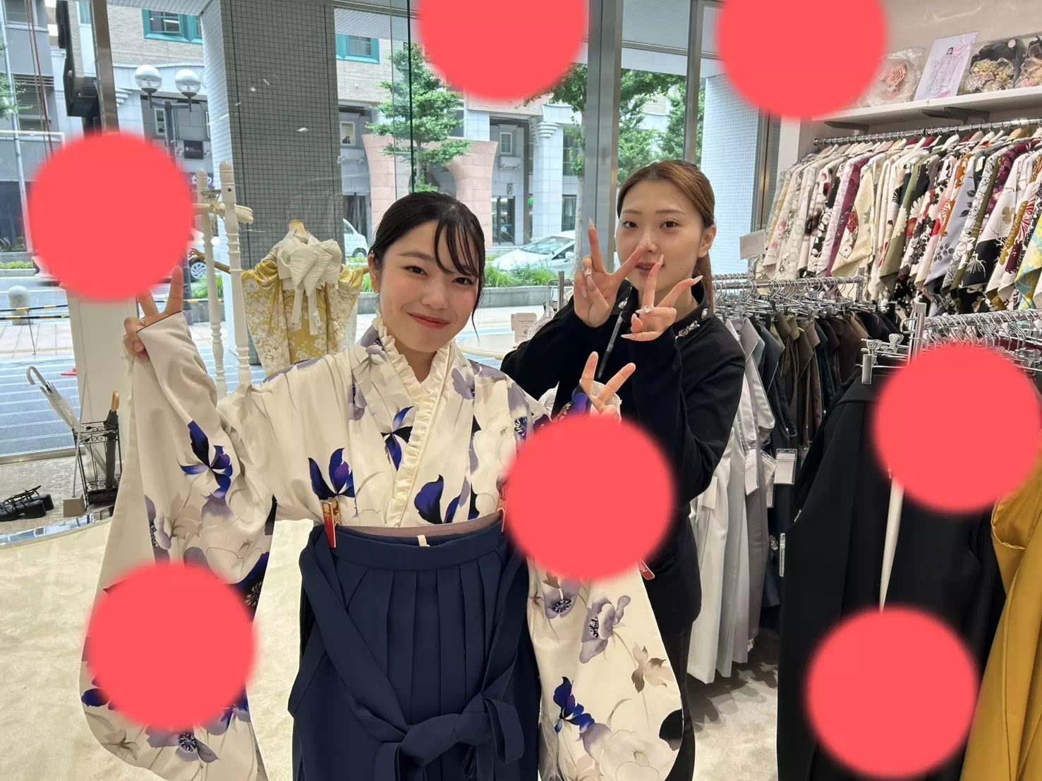 TAKAZEN神戸旧居留地店　前撮り撮影会　イマドキ　カワイイ　コディネート　振袖　レンタル　袴　