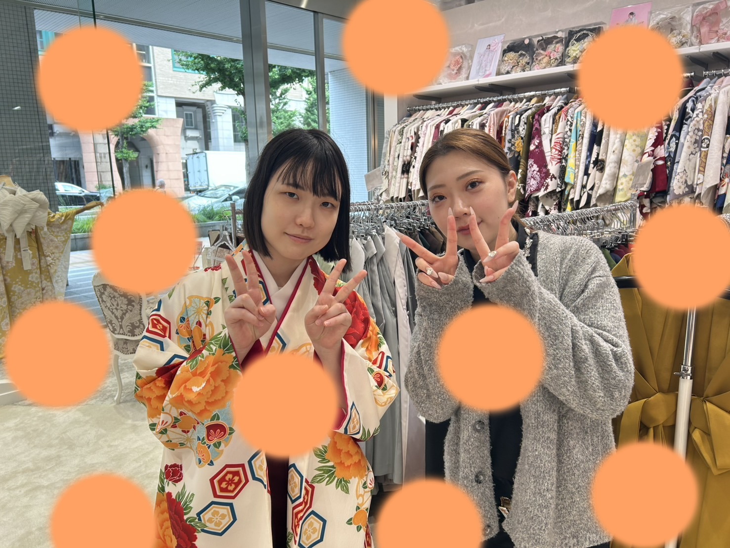 TAKAZEN神戸店　前撮り撮影会　イマドキ　カワイイ　コディネート　振袖　レンタル　袴　