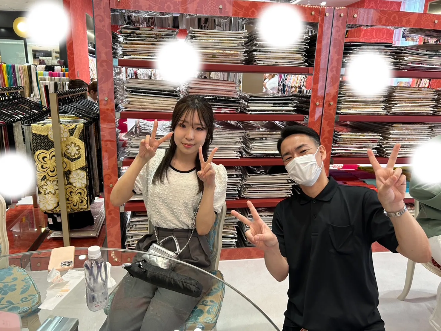 成人式　前撮り　梅田　袴　ゴールド　