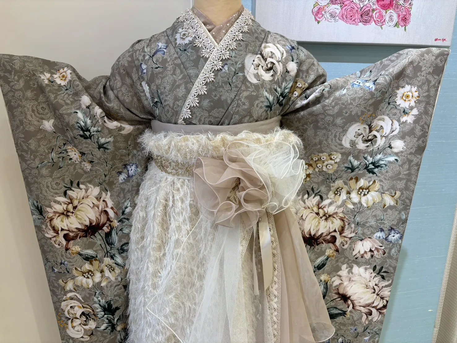卒業式　袴レンタル　JILLSTUART　ジルスチュアート　くすみカラー　かわいい　レース　フリル