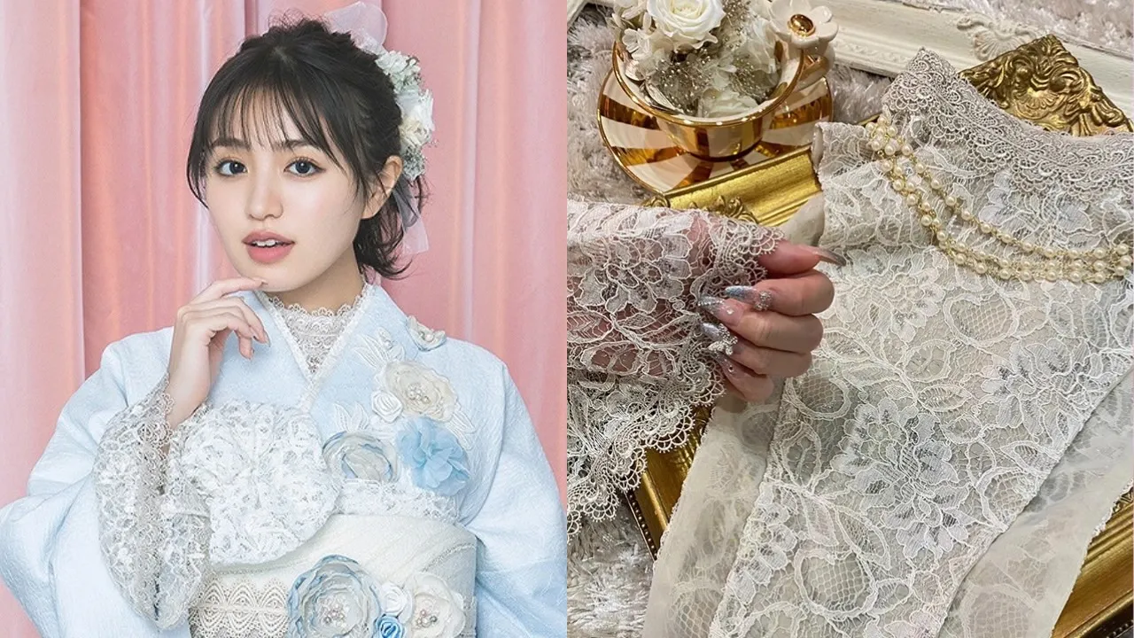 TAKAZEN　タカゼン　takazn堺店　成人式振袖レンタル　オシャレ小物　レース　リボン　オシャレ　かわいい　白　赤　ピンク　黒　モカ　ベージュ　