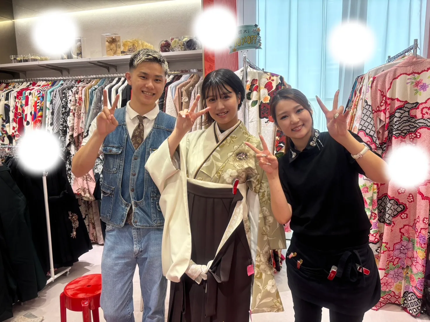 成人式　前撮り　梅田　袴　くすみ