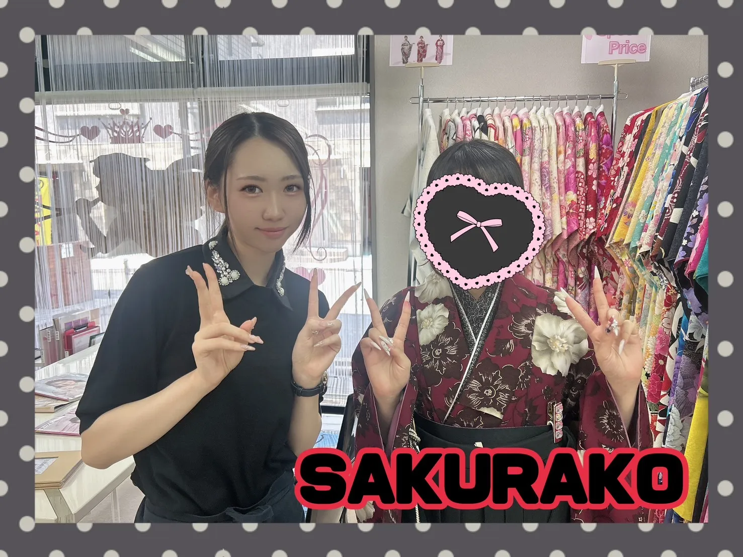 【TAKAZEN奈良店】23日♡2026年卒業のワインレッドがカワイイ玉城ティナ×紅一点ブランドの卒業袴姫ちゃん♡