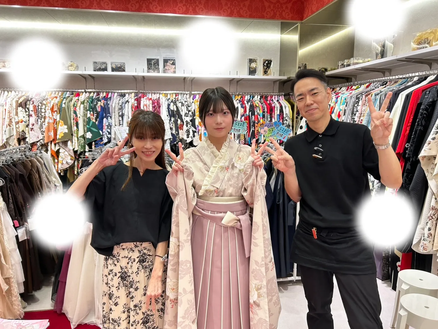成人式　前撮り　梅田　袴　ピンク　くすみ