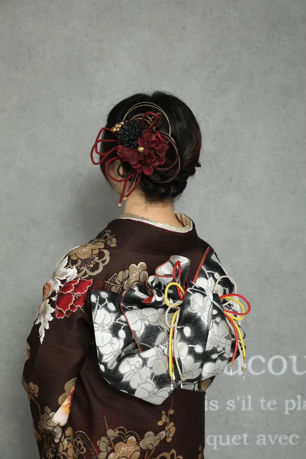 成人式ヘアアレンジ　水引