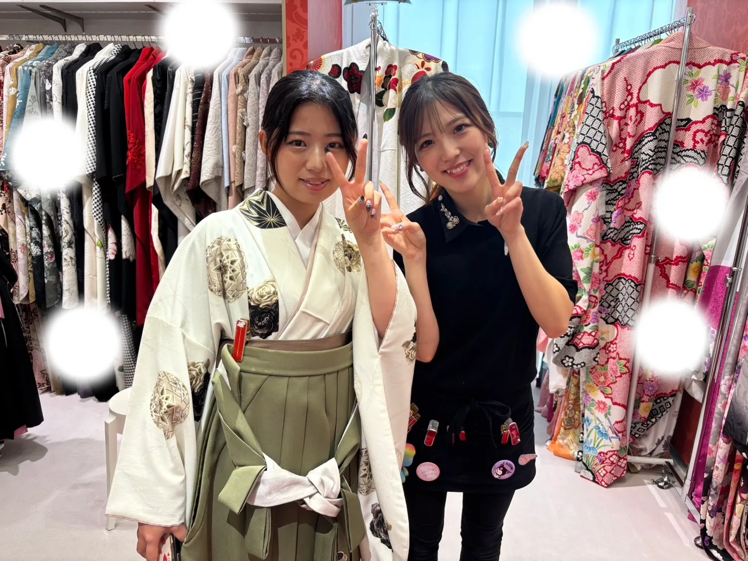 成人式　前撮り　梅田　袴　くすみカラー　かわいい　イマドキ　淡色　古典　タカゼン　撮影　緑色