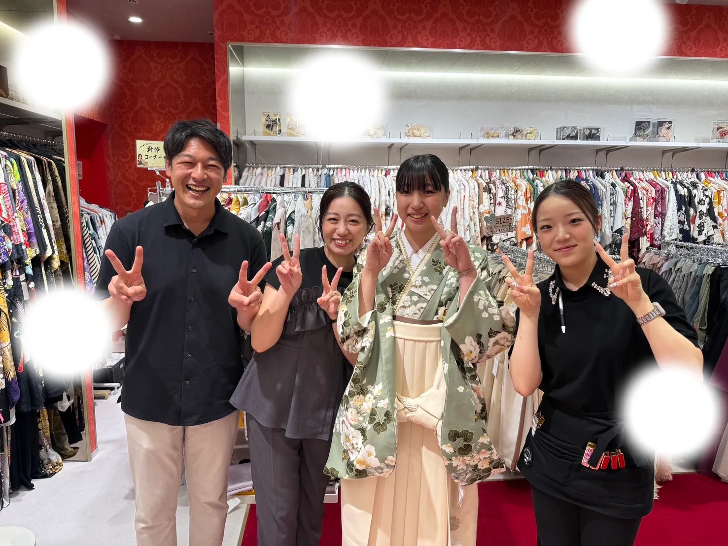 【TAKAZEN大阪梅田本店】♡28日　大阪梅田でかわいいくすみ緑の袴姫ちゃん♡