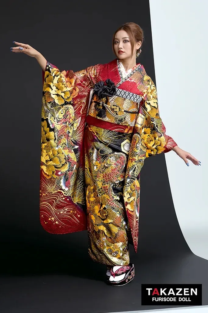 成人式　前撮り　梅田　モード　鯉　かっこいい　キラキラ
