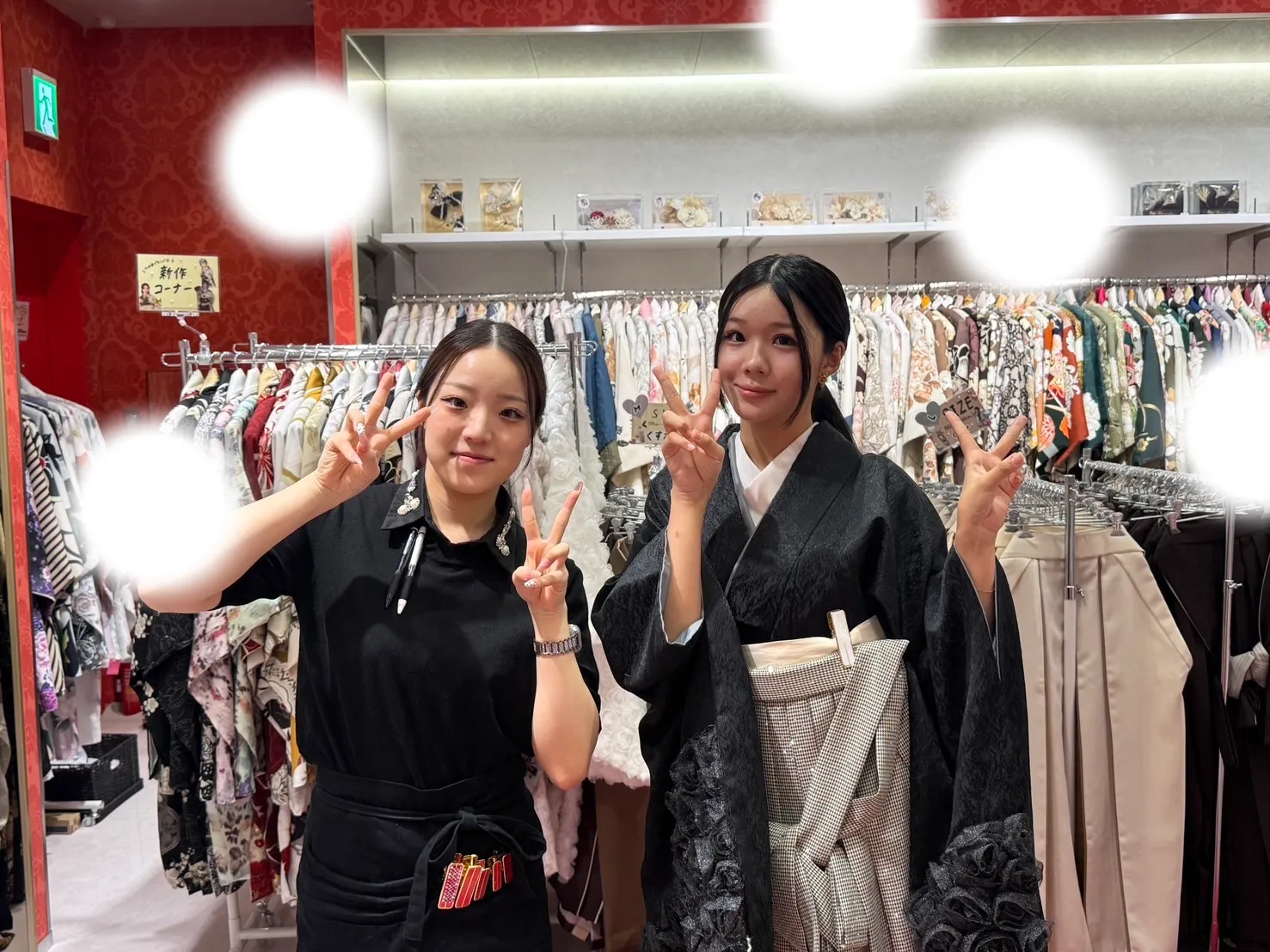 【TAKAZEN大阪梅田本店】♡23日　大阪梅田で緑色の古典柄お振袖姫ちゃん♡
