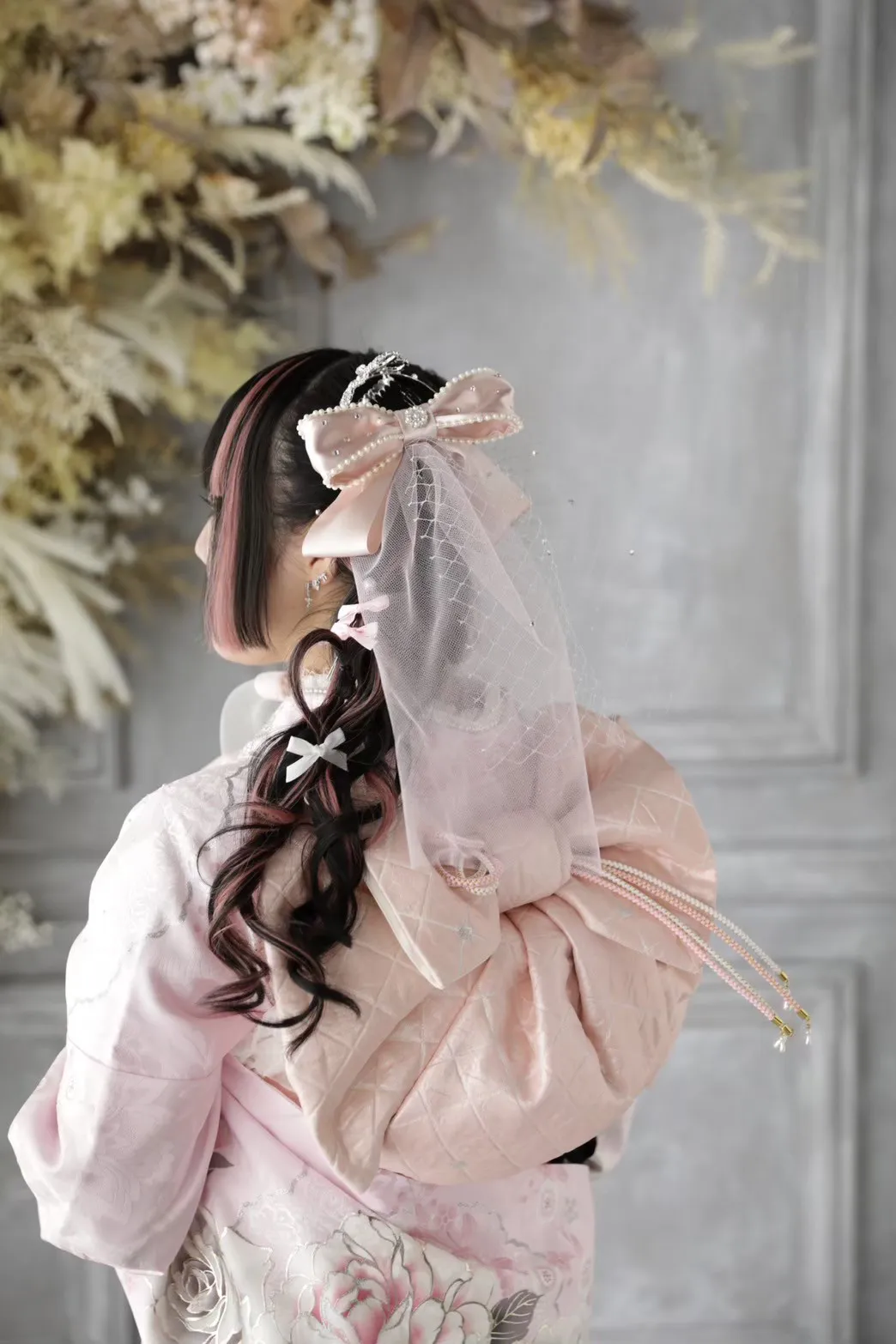 成人式ヘアアレンジ　リボン　