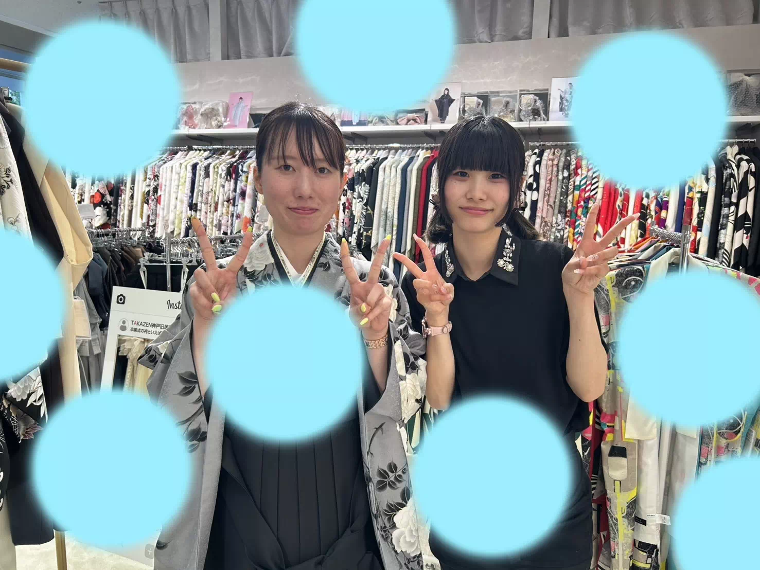 TAKAZEN神戸旧居留地店　　卒業式　袴　レンタル　イマドキ　カワイイ