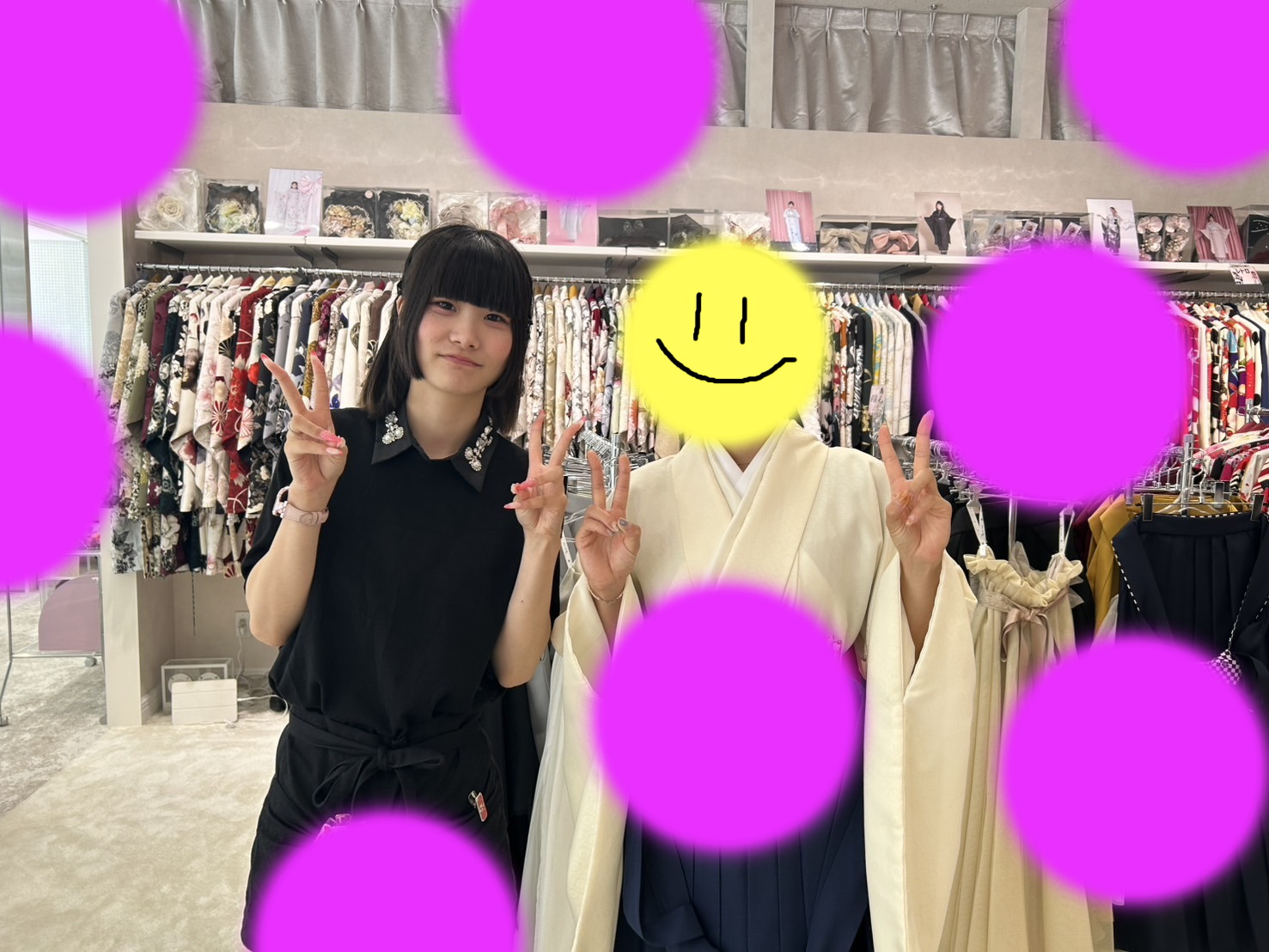 TAKAZEN神戸店　前撮り撮影会　イマドキ　カワイイ　コディネート　振袖　レンタル　袴　